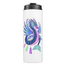 Blauw en roze waterdraak