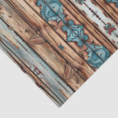 Blauw en Rustiek Panel Herfst Decoupage Tissuepapier (Detail)