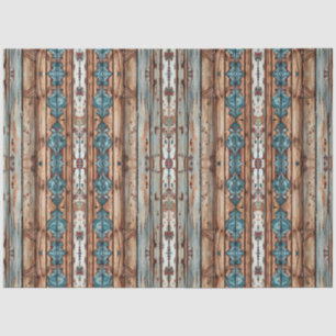 Blauw en Rustiek Panel Herfst Decoupage Tissuepapier