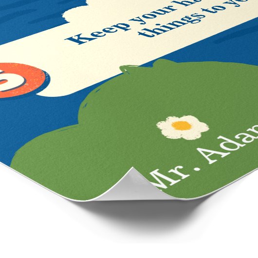 Blauw en Sinaasappel Grappig 16x20in  Poster (Hoek)