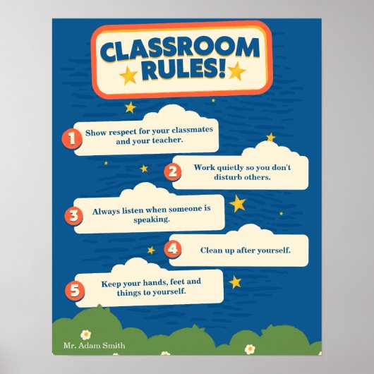 Blauw en Sinaasappel Grappig 16x20in  Poster (Voorkant)