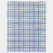 Blauw en tapijtschelp Patroon Fleece Deken (Voorkant)