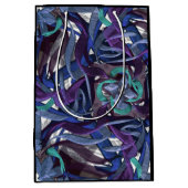 Blauw en Turquoise Medium Cadeauzakje (Voorkant)