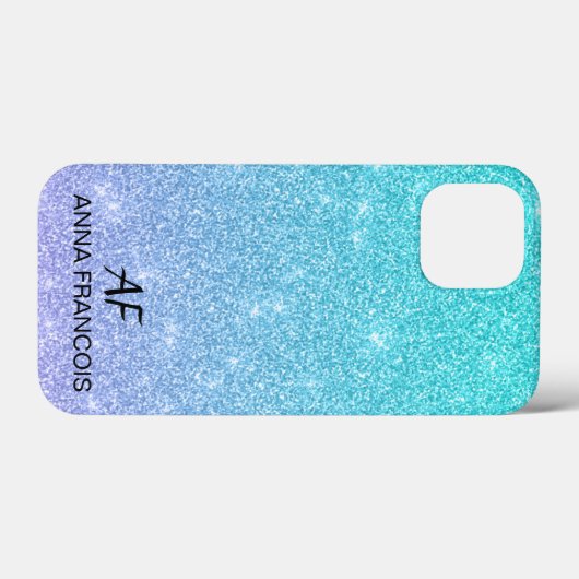 Blauw en violet getextureerd Case-Mate iPhone case (Achterkant (horizontaal))