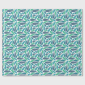 blauw en waterig folieontwerp cadeaupapier (Vlak)