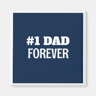 Blauw en Wit #1 Papa Forever Vaderdag Gift Magneet