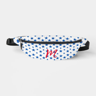 Blauw en wit aanpasbaar sterrenpatroon heuptasje