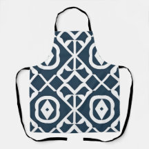 Blauw en wit abstract geometrisch patroon