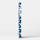 Blauw en wit Abstract koraal, herstellend patroon Case-Mate iPhone Case (Achterkant / Links)