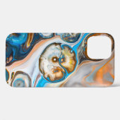Blauw en wit abstract schilderij Case-Mate iPhone case (Achterkant (horizontaal))