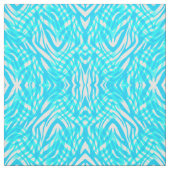 Blauw en wit Abstract Zebra Stof (Swatch)