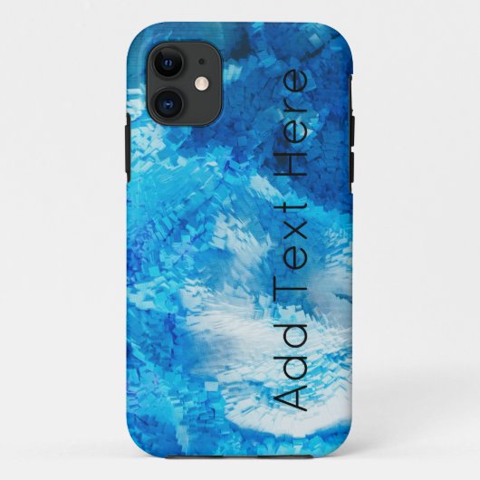 Blauw en wit, Abstracte kunst Case-Mate iPhone Case (Achterkant)