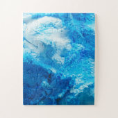 Blauw en wit, Abstracte kunst Legpuzzel (Verticaal)