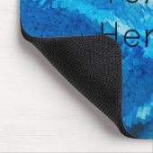 Blauw en wit, Abstracte kunst Muismat (Hoek)