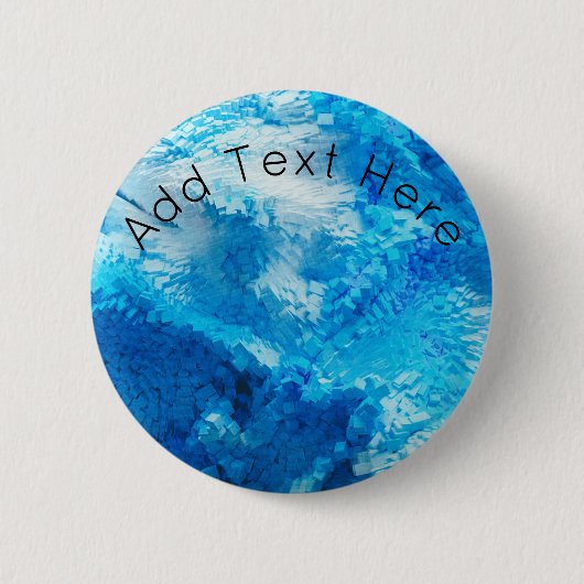 Blauw en wit, Abstracte kunst Ronde Button 5,7 Cm (Voorkant)