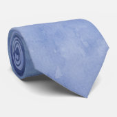 Blauw en Wit Aquarel Stropdas (Opgerold)