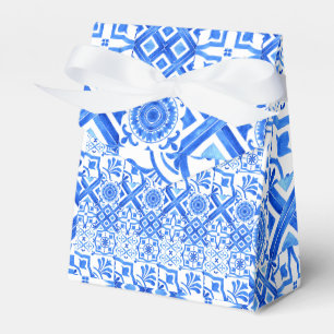 Blauw en wit Azulejo Spaans Azul Pattern Bedankdoosjes