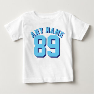Blauw en wit Baby   Sport Jersey Design