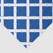 Blauw en wit Bamboo Trellis Pattern Tissuepapier (Detail)