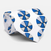 Blauw en wit Basketball: Stropdas (Opgerold)