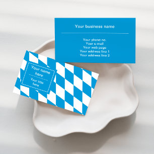 Blauw en Wit Bavaria Vlag Patroon Visitekaartje