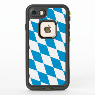Blauw en Wit Beieren Diamant Vlag Patroon