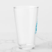 Blauw en wit Blijf gehydrateerd Glas (Rechts)