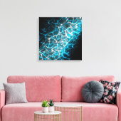 Blauw en wit bliksem waterreflectie canvas afdruk (Insitu (Woonkamer))