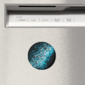 Blauw en wit bliksem waterreflectie magneet (Insitu (Vaatwasser))