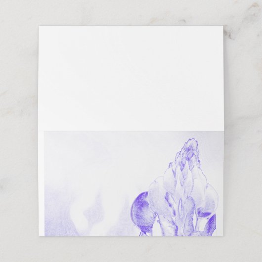 Blauw en wit Bluebonnet ontwerp (Buitenkant ongevouwen)