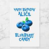 Blauw en wit bosbessen Snoep Voedselcontainer Etiket (Enkel label)