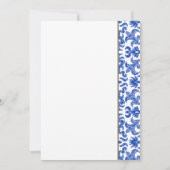  Blauw en Wit Bruidsdouche Uitnodiging (Achterkant)