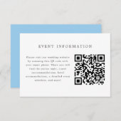 Blauw en wit bruiloft uitnodiging invoegen Kaart (Voorkant / Achterkant)