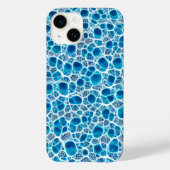 Blauw en wit, bruisend, Abstracte ijsmozaïek Case-Mate iPhone Case (Achterkant)
