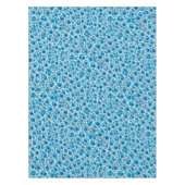 Blauw en wit, bruisend, Abstracte ijsmozaïek Tafelkleed (Voorkant)