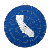 Blauw en wit Californië Dartbord (Voorkant)