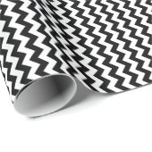 Blauw en wit Chevron Zig Zag Cadeaupapier (Rol Hoek)