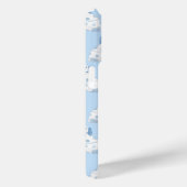 Blauw en wit China Honden drie-Letter-Monogram Case-Mate iPhone Case (Achterkant / Rechts)