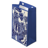 Blauw en Wit Chinees Chinoiserie Klein Cadeauzakje (Voorkant Gekanteld)