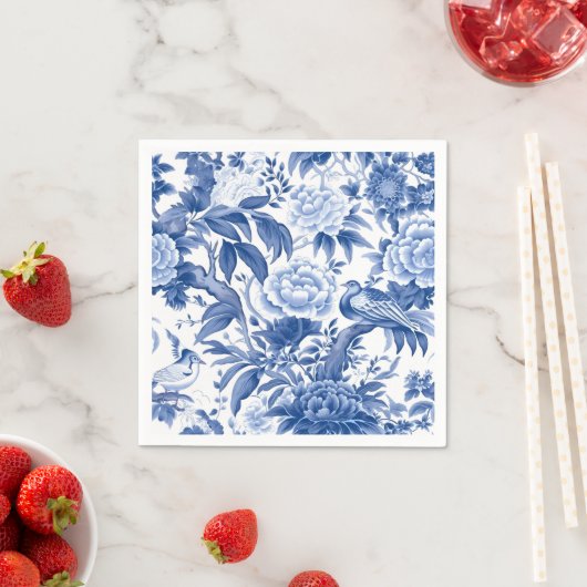 Blauw en wit Chinees papier servies Servet (Insitu)