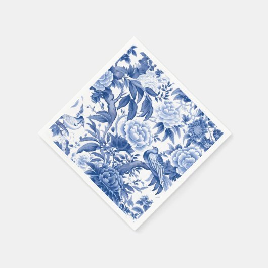 Blauw en wit Chinees papier servies Servet (Hoek)