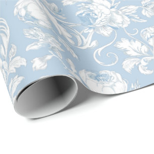 Blauw en wit Chinees patroon Cadeaupapier