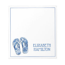 Blauw en wit Chinees porselein Flip Flops