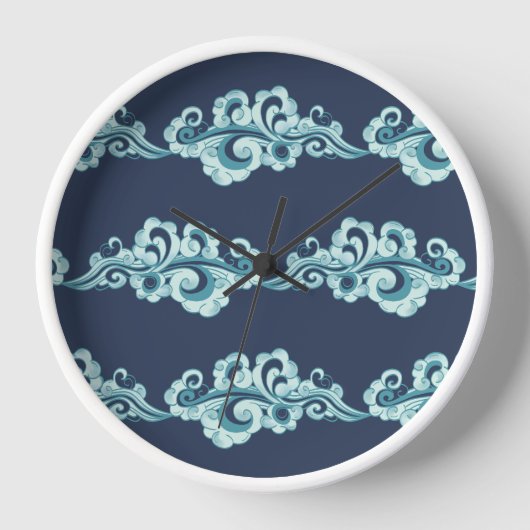 Blauw en Wit Chinese Wolken Patronen Home Decor (Voorkant)