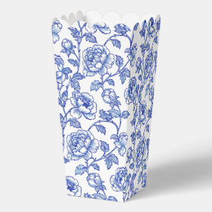 Blauw en wit chinoiserie bloemmotief bedankdoosjes