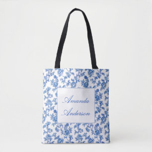Blauw en wit Chinoiserie Boodschappentas Draagtas