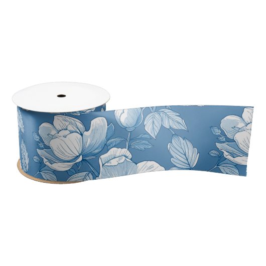 Blauw en wit Chinoiserie Bridesmaid Gift Lint (Spoel)