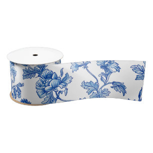 Blauw en wit Chinoiserie Bruidsmeisje Cadeau Lint