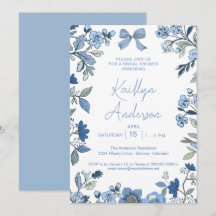Blauw en wit Chinoiserie Bruiloftsfeest
