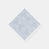 Blauw en wit Chinoiserie Lattice Servet (Hoek)
